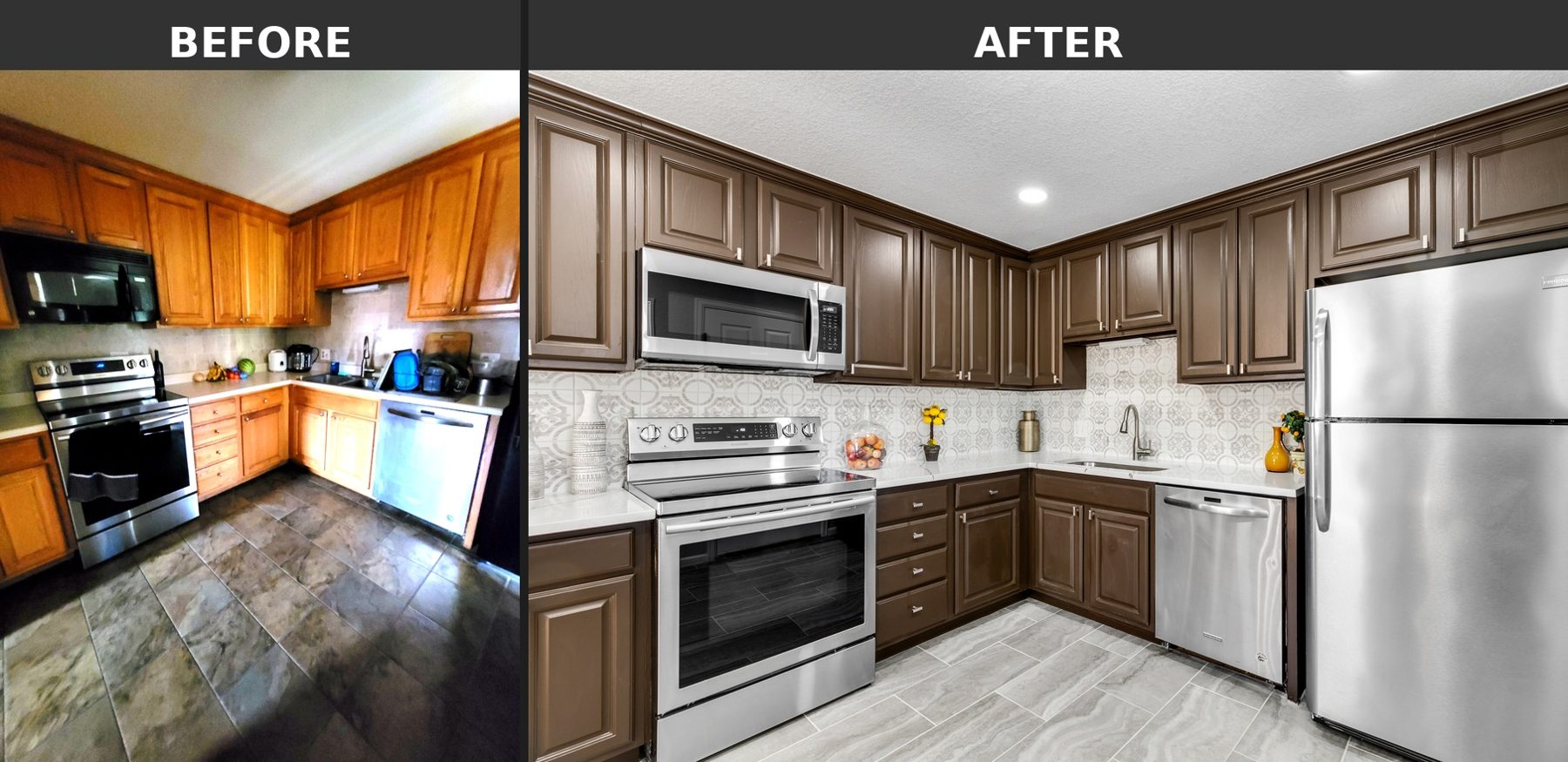 Kitchen Refresh — before and after